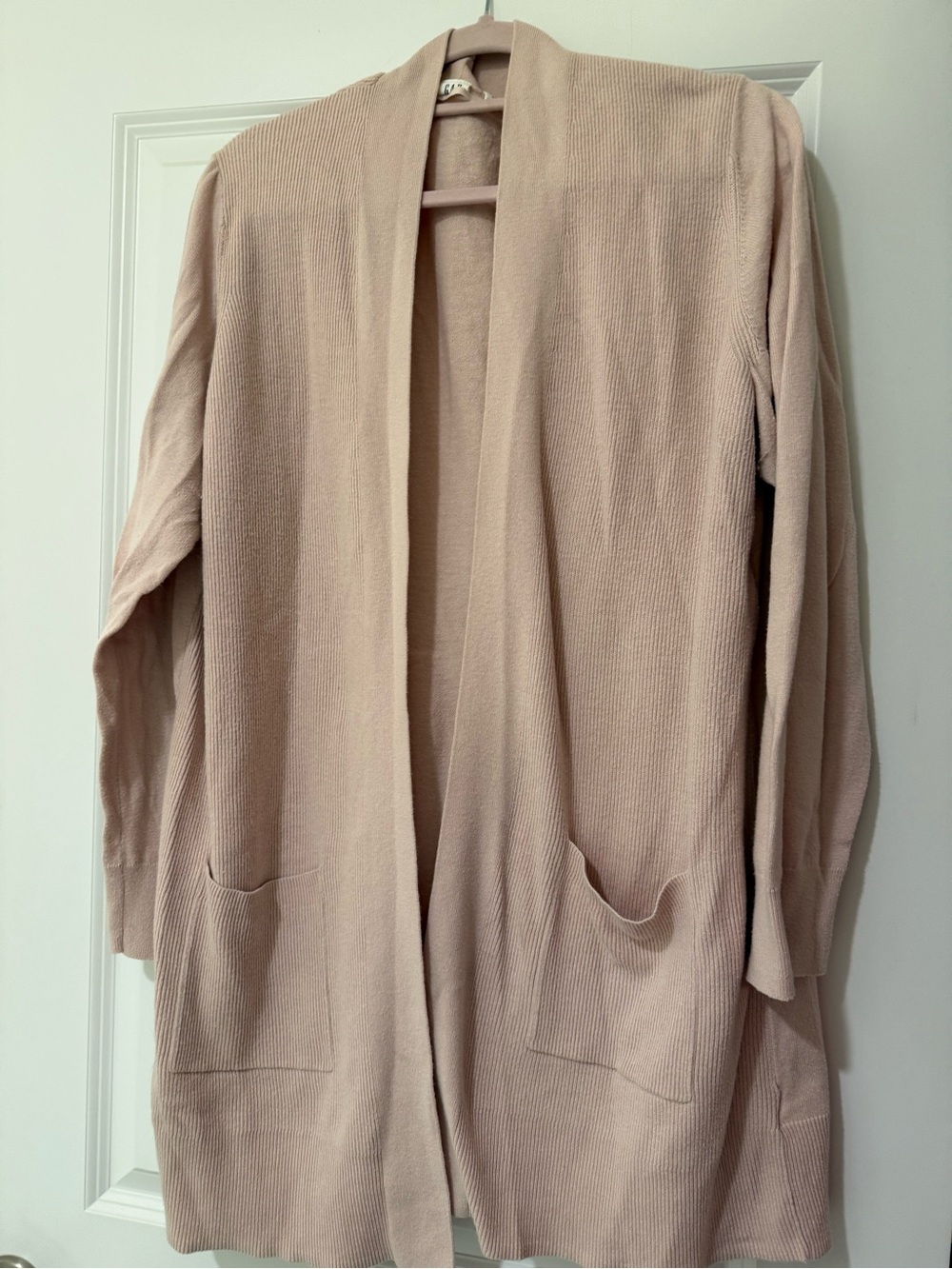 GAP XXL Blush Open-Front Long Cardigan with Pockets plus size